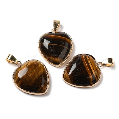 Natural Tiger Eye Pendants G-K335-04G-14-1