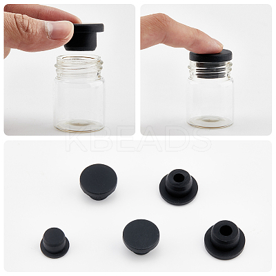 30Pcs 5 Styles Silicone Hole Plugs AJEW-GF0011-63E-1