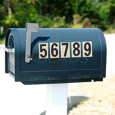 4 Sets 4 Colors PVC Self-adhesive Reflective Mailbox Stickers DIY-CN0002-26-1