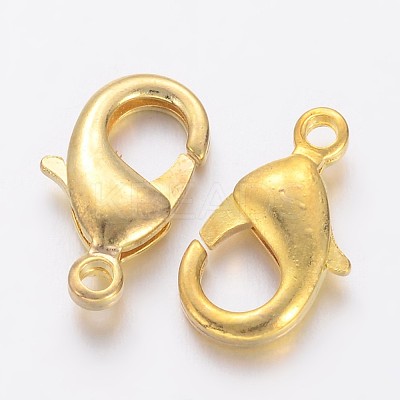 Brass Lobster Claw Clasps KK-904-G-NF-1
