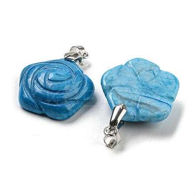 Natural Howlite Dyed Carved Pendants G-I319-02P-A01-1