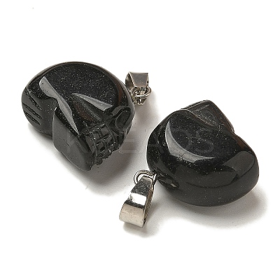 Natural Obsidian Pendants G-Z067-02P-04-1