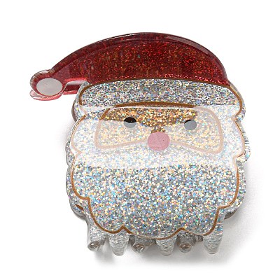 Christmas Theme Glitter Acrylic Claw Hair Clips PHAR-R179-03-1