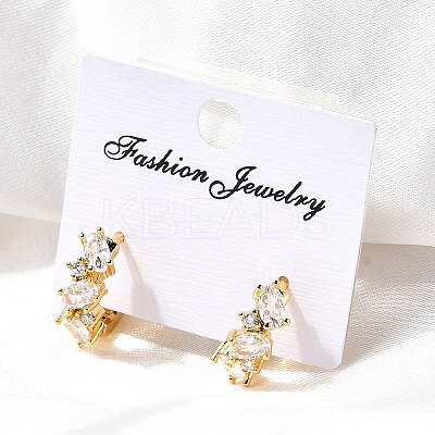 Brass Hoop Earrings EJEW-S256-03A-G-1