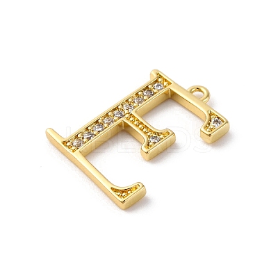 Rack Plating Brass Micro Pave Cubic Zirconia Pendant KK-H449-76G-01-1