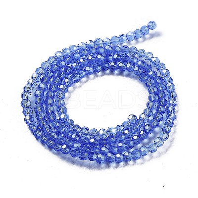 Electroplate Transparent Glass Beads Strands EGLA-A035-T3mm-A14-1