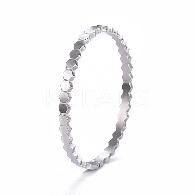 Tarnish Resistant 304 Stainless Steel Cuff Bangles BJEW-I277-03P-1