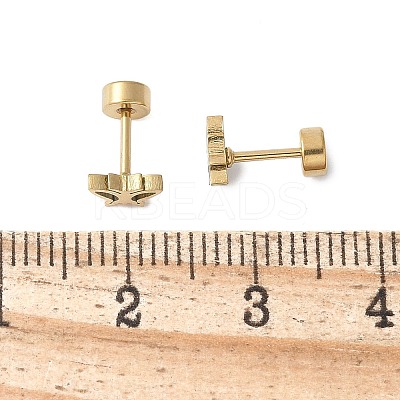 304 Stainless Steel Stud Earrings for Women EJEW-E603-05D-G-1