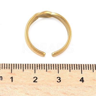 304 Stainless Steel Open Cuff Rings for Women LS-RJEW-U060-01L-G-1