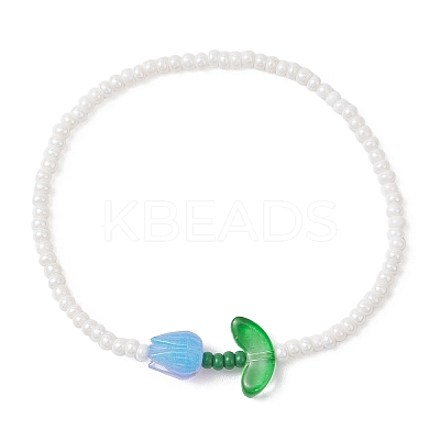 8pcs Glass Stretch Bracelets BJEW-MZ00302-1