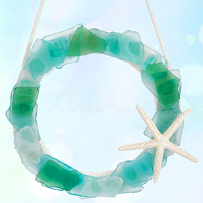 Christmas Wreath Glass Ornaments HJEW-WH20003-23-1