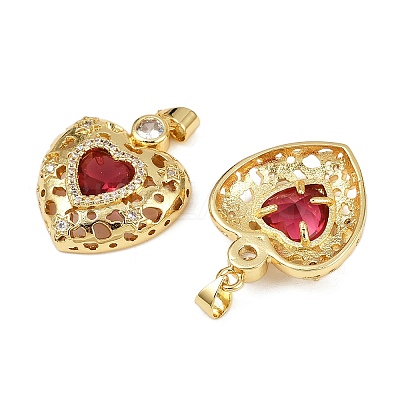Brass Micro Pave Cubic Zirconia Pendants KK-S526-20G-A03-1