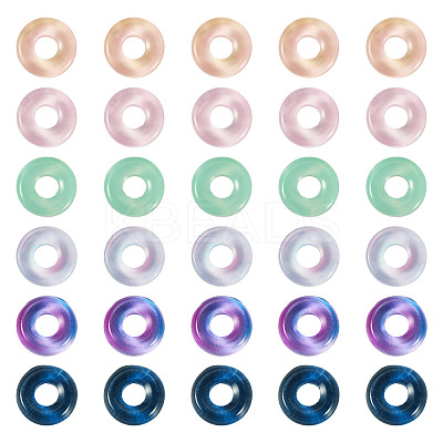 120Pcs 6 Colors Transparent Glass European Beads GLAA-TA0004-07-1