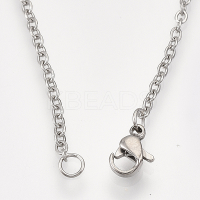 Non-Tarnish 201 Stainless Steel Pendant Necklaces NJEW-T009-JN110-1-40-1