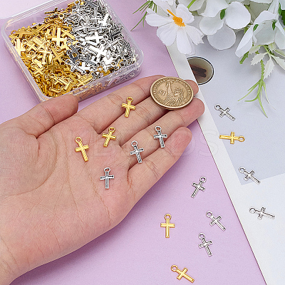 300Pcs 2 Colors Tibetan Style Alloy Pendants FIND-ME0001-56-1