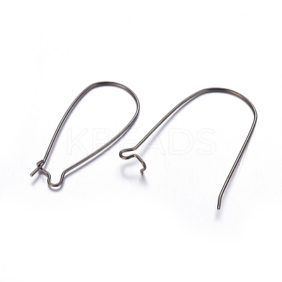 Brass Hoop Earrings Findings Kidney Ear Wires X-EC221-B-1