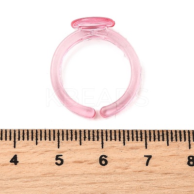 Children's Transparent Plastic Open Cuff Ring Components KY-C022-01A-1