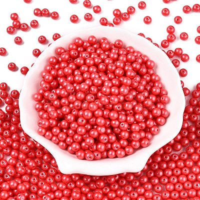 Opaque Baking Paint Glass Beads DGLA-T004-02K-1