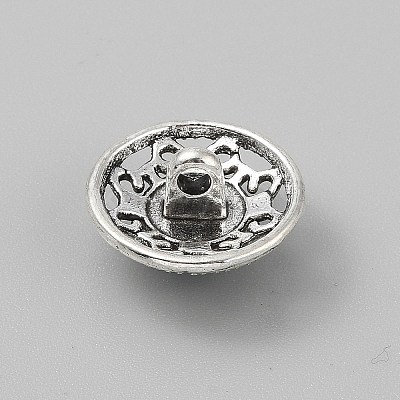 Flat Round Alloy Buttons BUTT-TAC0006-02D-1