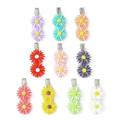 Cute Daisy Resin Alligator Hair Clips PHAR-JH00097-1