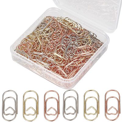 150Pcs 3 Colors Carbon Steel Paper Clips FIND-CP0001-50A-1