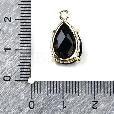 Natural Obsidian Faceted Pendants G-M431-16G-09-1
