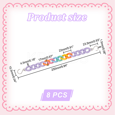 Acrylic Link Shoe Decoration Chain FIND-AB00041-1