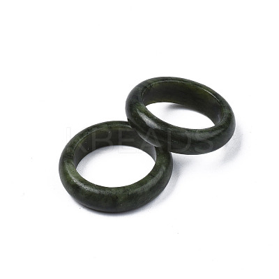 Natural Chinese Southern Jade Plain Band Ring G-N0326-99B-1