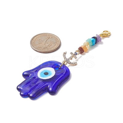 Evil Eye Lampwork Pandant Decorations HJEW-JM01001-04-1