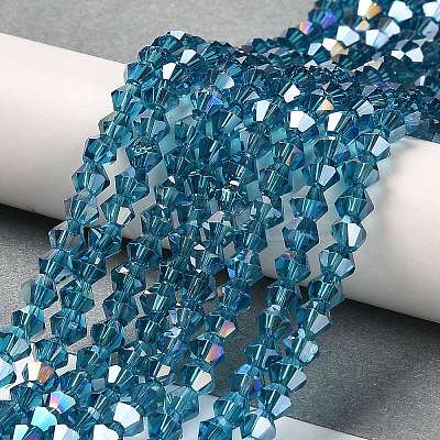 Transparent Electroplate Glass Beads Strands LS-GLAA-F029-3mm-A01-1