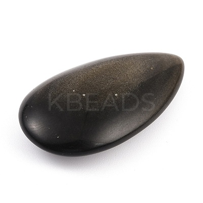 Natural Golden Sheen Obsidian Beads G-B002-03-1