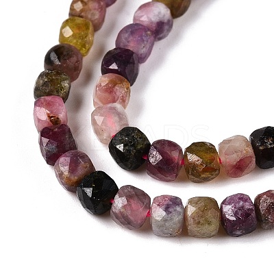 Natural Multicolor Tourmaline Beads Strands G-N342-109B-1
