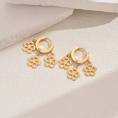 Elegant 201 Stainless Steel Chandelier Earrings ZD9069-3-1