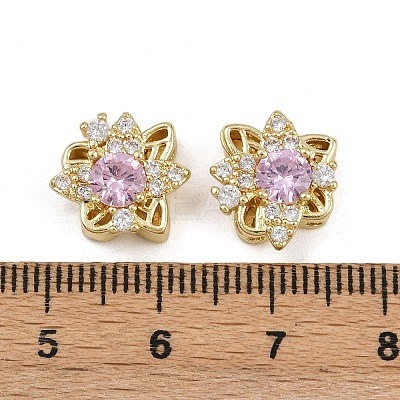Brass Pave Cubic Zirconia Multi-strand Links ZIRC-F145-02G-01-1