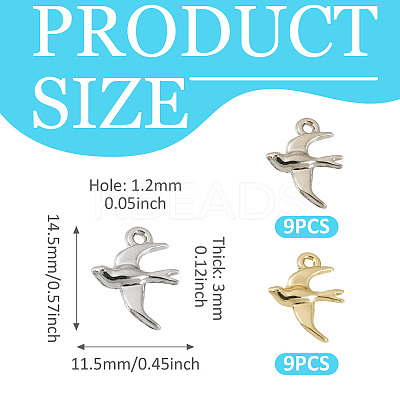 18Pcs 2 Colors Alloy Pendants FIND-TADJ0001-20-1