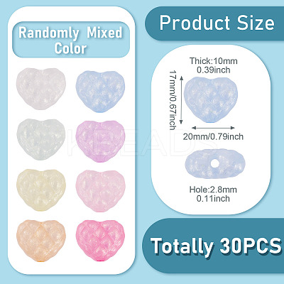Luminous Transparent Acrylic Beads LACR-TA0001-07E-1