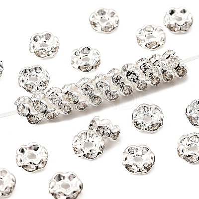 Brass Grade B Rhinestone Spacer Beads RSB032-B01-1