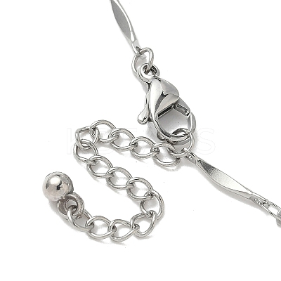 304 Stainless Steel Twisted Bar Chains Bracelet Making AJEW-JB01352-1