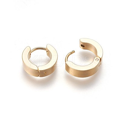 304 Stainless Steel Huggie Hoop Earrings EJEW-O087-09F-1