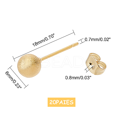 304 Stainless Steel Ear Studs EJEW-UN0001-12-6mm-1