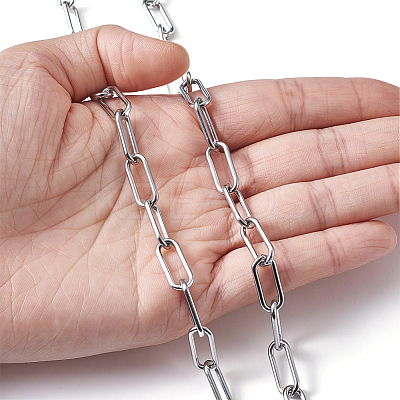 304 Stainless Steel Paperclip Chains YS-TAC0003-02P-1