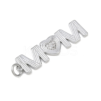 Brass Micro Pave Cubic Zirconia Pendants KK-P339-10P-1