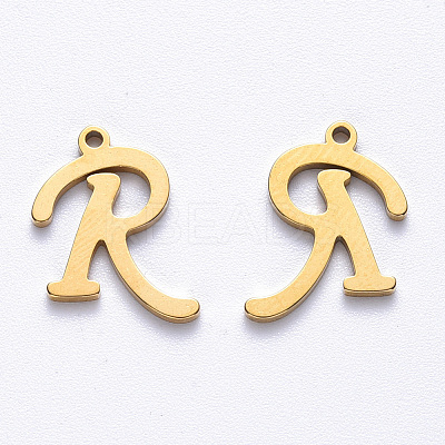 PVD Vacuum Plating 201 Stainless Steel Charms STAS-R105-R-G-1