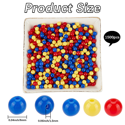Opaque Acrylic Beads SACR-PA0001-04A-02-1