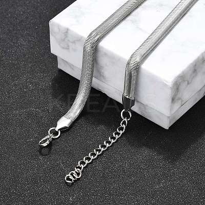 Non-Tarnish 304 Stainless Steel Herringbone Chains Necklaces NJEW-G340-03P-1