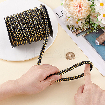 10M Round Braided Imitation Leather Cord OCOR-WH0105-061E-1