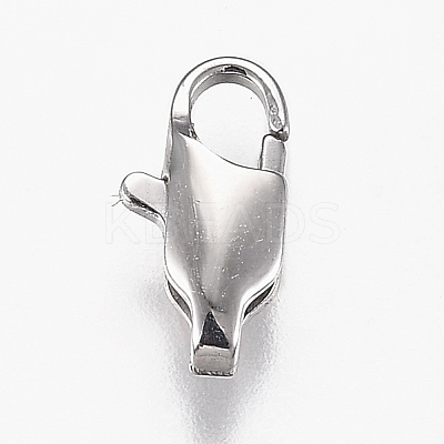 Tarnish Resistant 316 Surgical Stainless Steel Lobster Claw Clasps STAS-Z013-01A-1