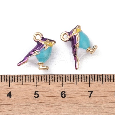 Alloy Enamel Pendants X-ENAM-R149-08B-G-1