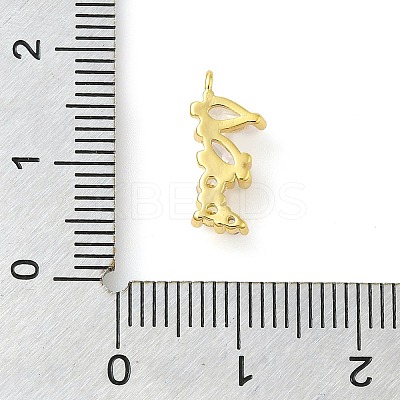 Rack Plating Brass Cubic Zirconia Charms KK-S396-30G-1