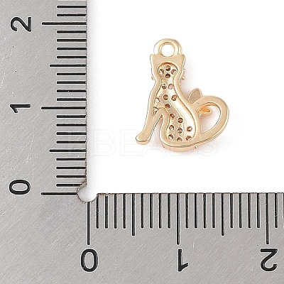 Brass with Clear Cubic Zirconia Charms LS-KK-N256-25B-G-1